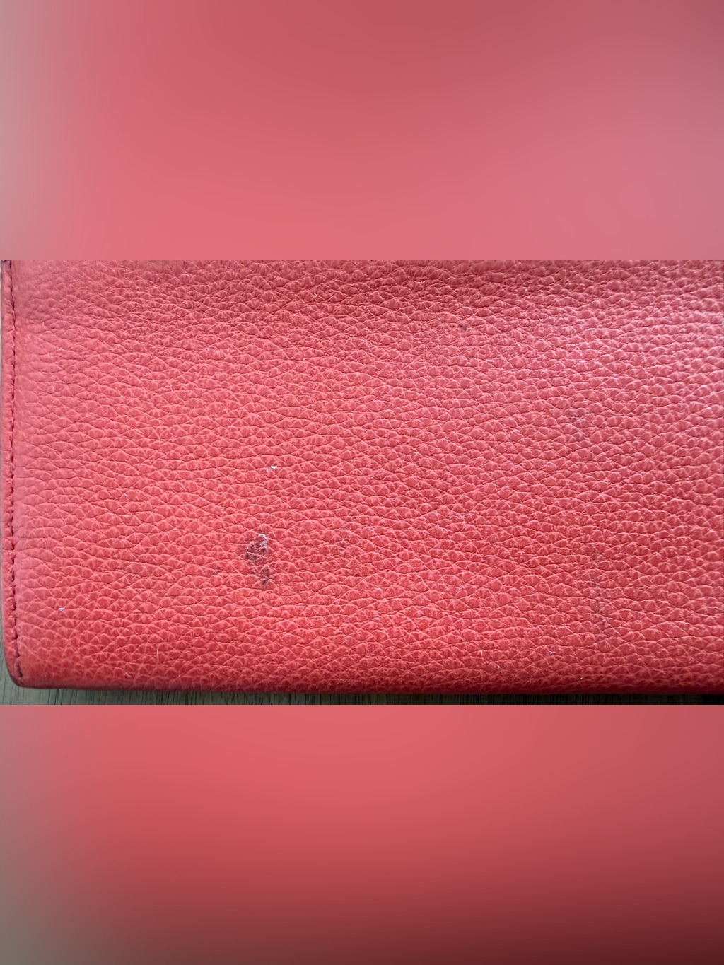 Longchamp Red Leather Continental Wallet — image 6 of 8